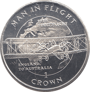 1994 ONE CROWN MAN IN FLIGHT 1919 FIRST FLIGHT ENGLAND TO AUSTRALIA - WORLD COINS - Cambridgeshire Coins