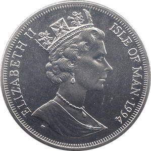 1994 ONE CROWN MAN IN FLIGHT ALROCK & BROWN FIRST ATLANTIC CROSSING 1919 - WORLD COINS - Cambridgeshire Coins