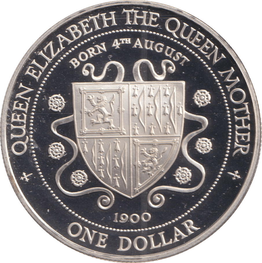 1994 ONE DOLLAR CAYMAN ISLANDS QUEEN ELIZABETH AND MOTHER - SILVER WORLD COINS - Cambridgeshire Coins