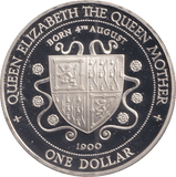 1994 ONE DOLLAR CAYMAN ISLANDS QUEEN ELIZABETH AND MOTHER - SILVER WORLD COINS - Cambridgeshire Coins