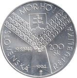 1994 SILVER 200 KORUN SLOVAKIA - SILVER WORLD COINS - Cambridgeshire Coins