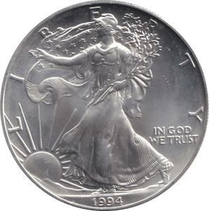 1994 SILVER DOLLAR USA - SILVER WORLD COINS - Cambridgeshire Coins