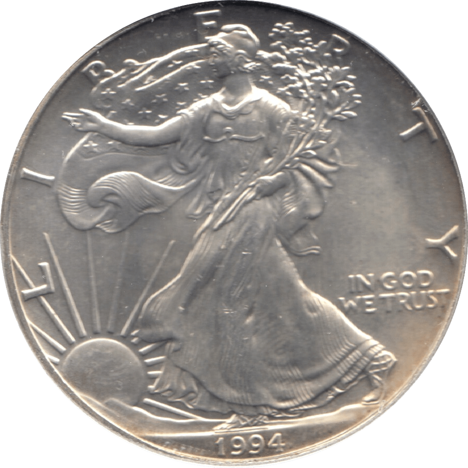 1994 SILVER LIBERTY DOLLAR USA - SILVER WORLD COINS - Cambridgeshire Coins