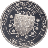 1994 SILVER ONE DOLLAR CAYMAN ISLANDS QUEEN MOTHER - SILVER WORLD COINS - Cambridgeshire Coins