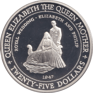 1994 SILVER PROOF 25 DOLLARS ROYAL WEDDING - SILVER WORLD COINS - Cambridgeshire Coins