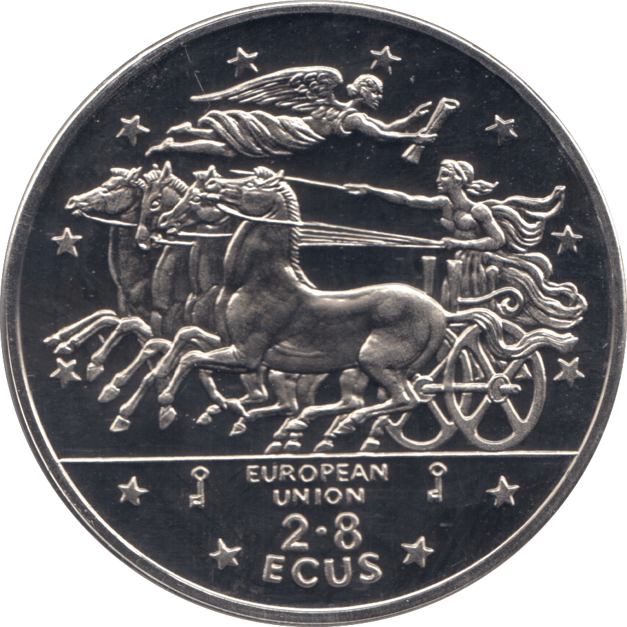 1994 SILVER PROOF 2.8 ECU GIBRALTAR - SILVER WORLD COINS - Cambridgeshire Coins