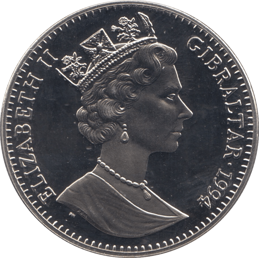 1994 SILVER PROOF 2.8 ECU GIBRALTAR - SILVER WORLD COINS - Cambridgeshire Coins