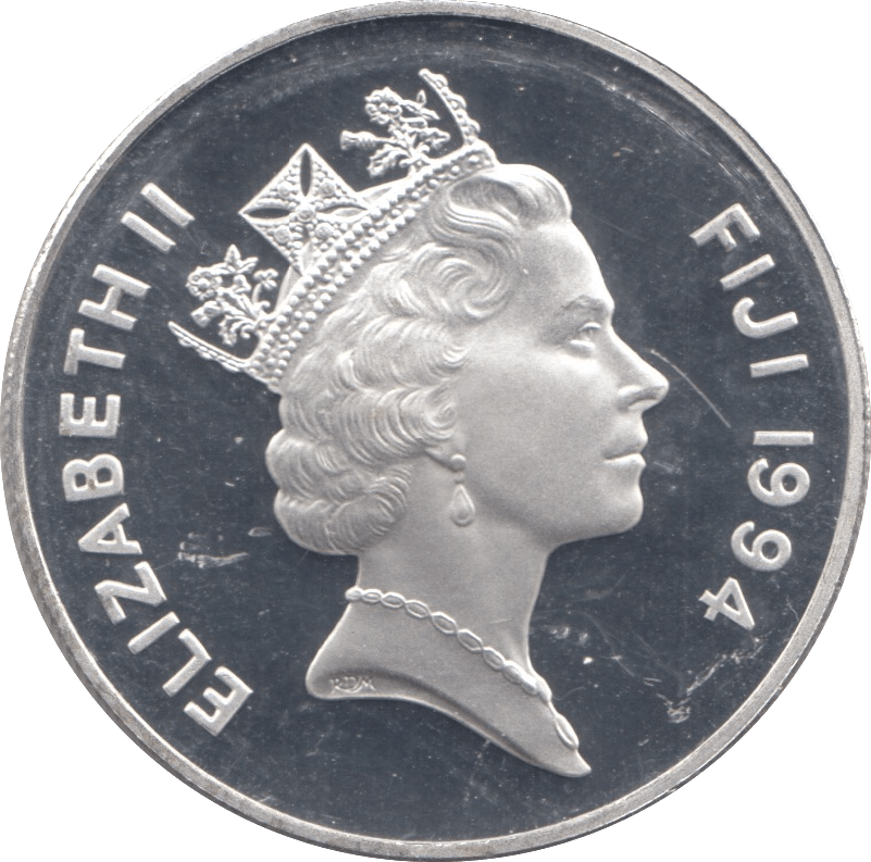 1994 SILVER PROOF 5 DOLLARS FIJI - SILVER WORLD COINS - Cambridgeshire Coins
