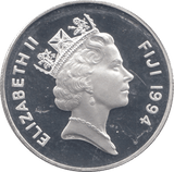 1994 SILVER PROOF 5 DOLLARS FIJI - SILVER WORLD COINS - Cambridgeshire Coins