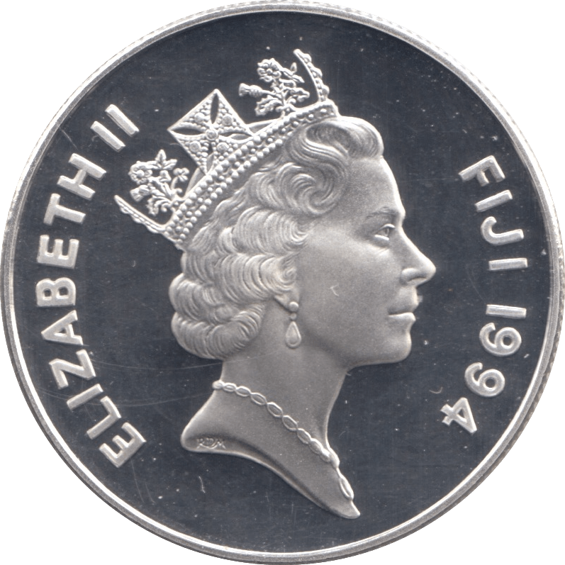 1994 SILVER PROOF 5 DOLLARS FIJI - SILVER WORLD COINS - Cambridgeshire Coins