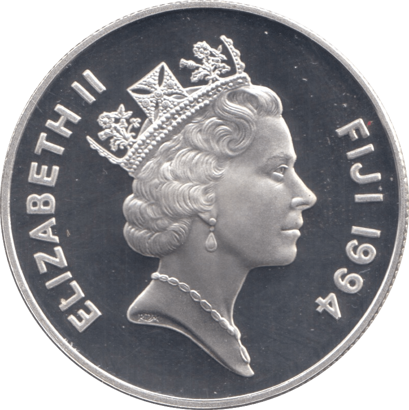 1994 SILVER PROOF 5 DOLLARS FIJI - SILVER WORLD COINS - Cambridgeshire Coins