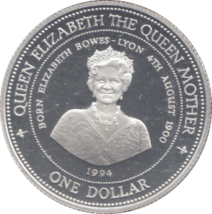 1994 SILVER PROOF BARBADOS DOLLAR - SILVER WORLD COINS - Cambridgeshire Coins
