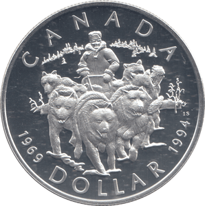 1994 SILVER PROOF CANADIAN DOLLAR - SILVER WORLD COINS - Cambridgeshire Coins