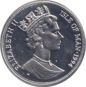 1994 SILVER PROOF CROWN D-DAY ISLE OF MAN - SILVER WORLD COINS - Cambridgeshire Coins