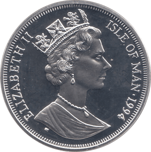 1994 SILVER PROOF D DAY 1944 COMMEMORATIVE CROWN ISLE OF MAN - SILVER WORLD COINS - Cambridgeshire Coins