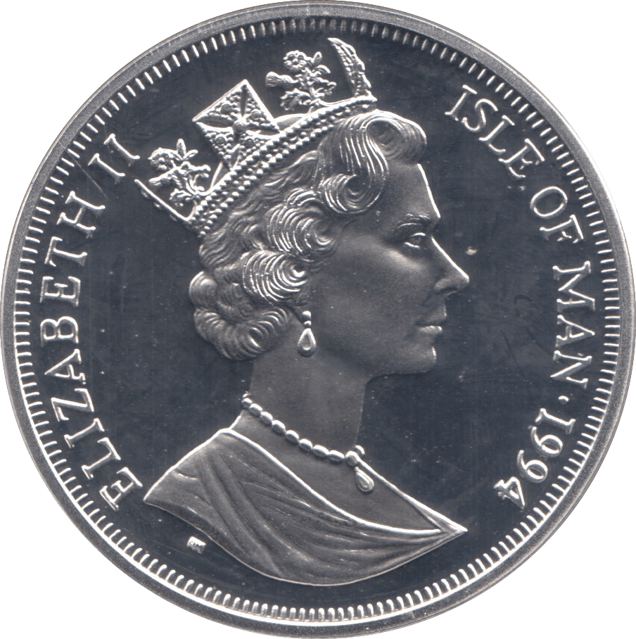 1994 SILVER PROOF D DAY 1944 COMMEMORATIVE CROWN ISLE OF MAN - SILVER WORLD COINS - Cambridgeshire Coins