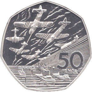 1994 SILVER PROOF D DAY FIFTY PENCE UNITED KINGDOM - SILVER WORLD COINS - Cambridgeshire Coins