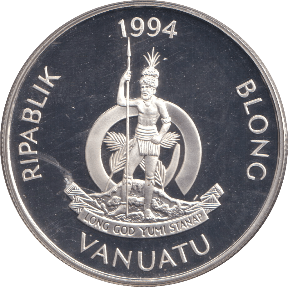 1994 SILVER PROOF FIFTY VATU END OF VICTORIAN ERA - SILVER WORLD COINS - Cambridgeshire Coins
