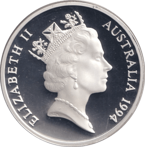 1994 SILVER PROOF FIVE DOLLAR AUSTRALIA - SILVER WORLD COINS - Cambridgeshire Coins