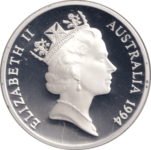 1994 SILVER PROOF FIVE DOLLAR AUSTRALIA - SILVER WORLD COINS - Cambridgeshire Coins