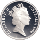 1994 SILVER PROOF FIVE DOLLAR AUSTRALIA - SILVER WORLD COINS - Cambridgeshire Coins