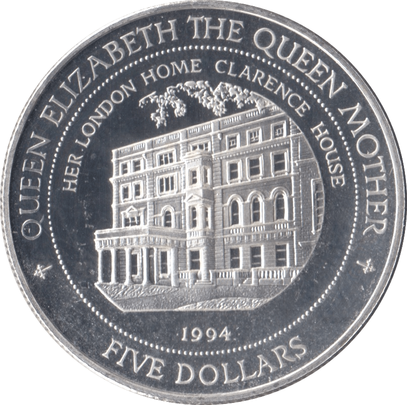 1994 SILVER PROOF FIVE DOLLARS FIJI 2 - SILVER WORLD COINS - Cambridgeshire Coins
