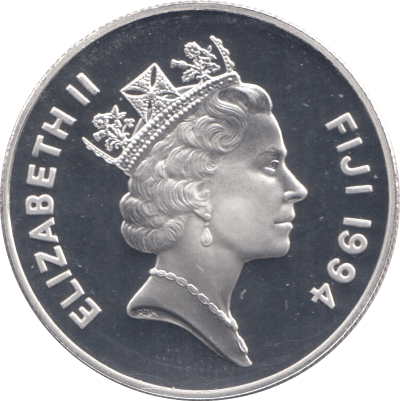 1994 SILVER PROOF FIVE DOLLARS FIJI .925 SILVER - SILVER WORLD COINS - Cambridgeshire Coins