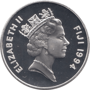 1994 SILVER PROOF FIVE DOLLARS FIJI - SILVER WORLD COINS - Cambridgeshire Coins