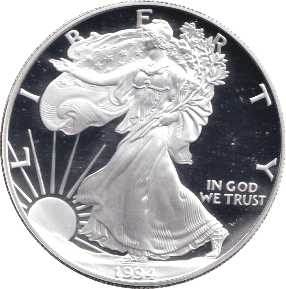 1994 SILVER PROOF LIBERTY DOLLAR USA - SILVER WORLD COINS - Cambridgeshire Coins