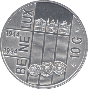 1994 SILVER PROOF NETHERLAND 10 GULDEN - SILVER WORLD COINS - Cambridgeshire Coins