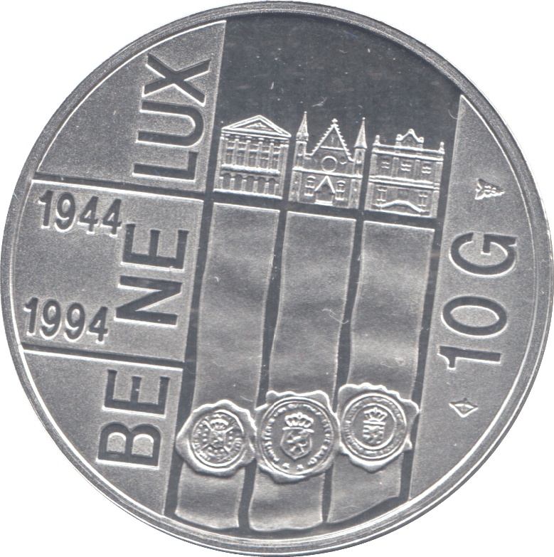 1994 SILVER PROOF NETHERLAND 10 GULDEN - SILVER WORLD COINS - Cambridgeshire Coins