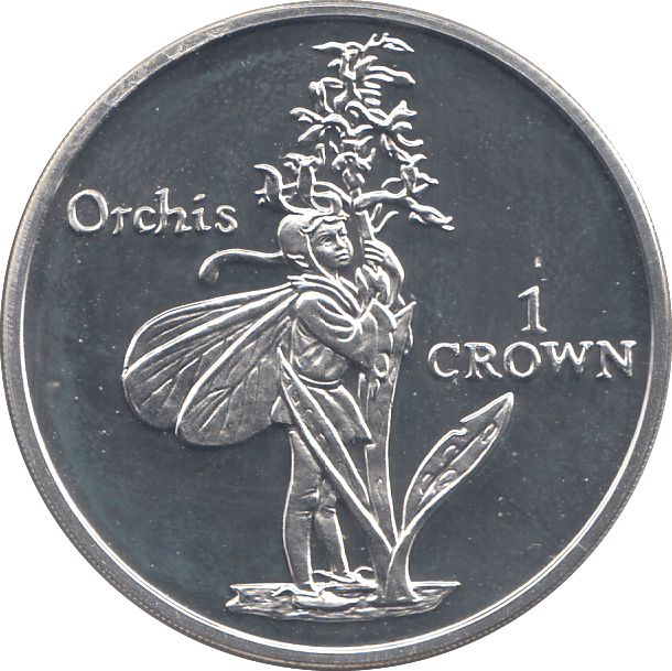 1994 SILVER PROOF ONE CROWN ISLE OF MAN - SILVER WORLD COINS - Cambridgeshire Coins