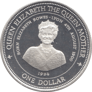 1994 SILVER PROOF ONE DOLLAR BARBADOS 2 - SILVER WORLD COINS - Cambridgeshire Coins