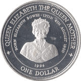 1994 SILVER PROOF ONE DOLLAR BARBADOS - SILVER WORLD COINS - Cambridgeshire Coins