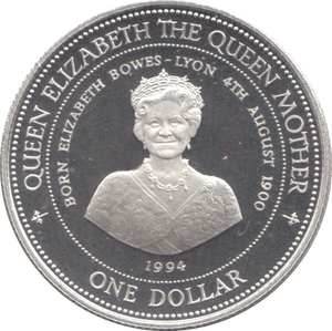 1994 SILVER PROOF ONE DOLLAR BARBADOS - SILVER WORLD COINS - Cambridgeshire Coins