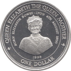 1994 SILVER PROOF ONE DOLLAR BARBADOS - SILVER WORLD COINS - Cambridgeshire Coins