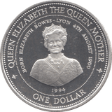 1994 SILVER PROOF ONE DOLLAR BARBADOS - SILVER WORLD COINS - Cambridgeshire Coins