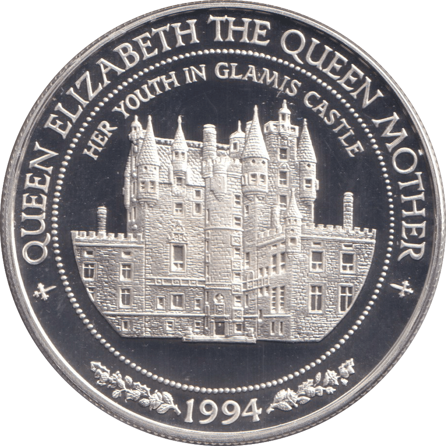 1994 SILVER PROOF TEN DOLLARS HER YOUTH IN GLAMIS CASTLE - SILVER WORLD COINS - Cambridgeshire Coins