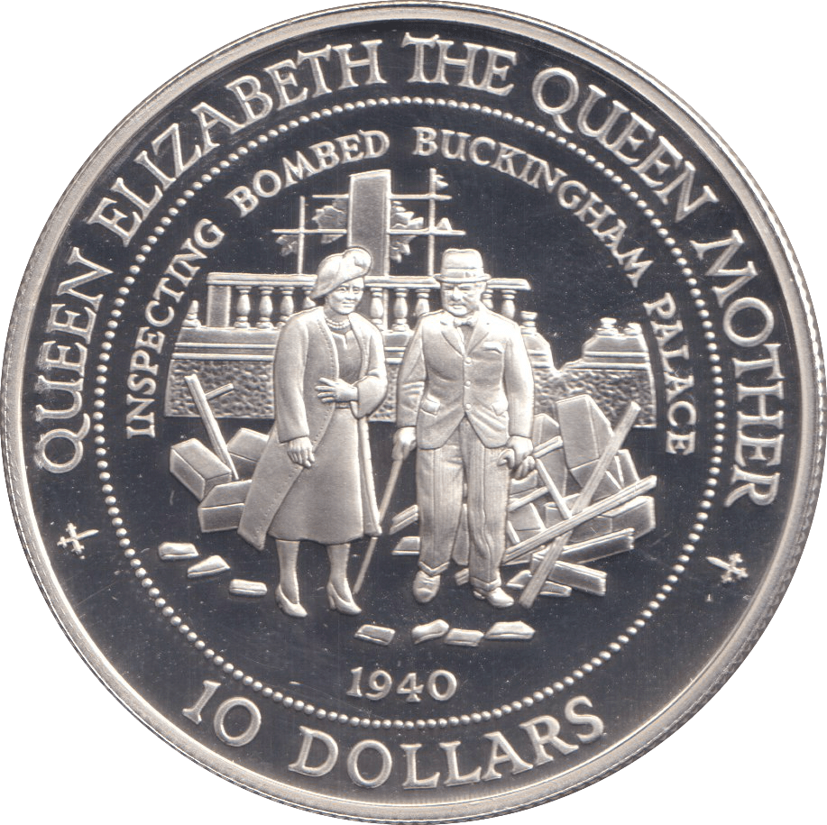 1994 SILVER PROOF TEN DOLLARS INSPECTING BUCKINGHAM PALACE - SILVER WORLD COINS - Cambridgeshire Coins