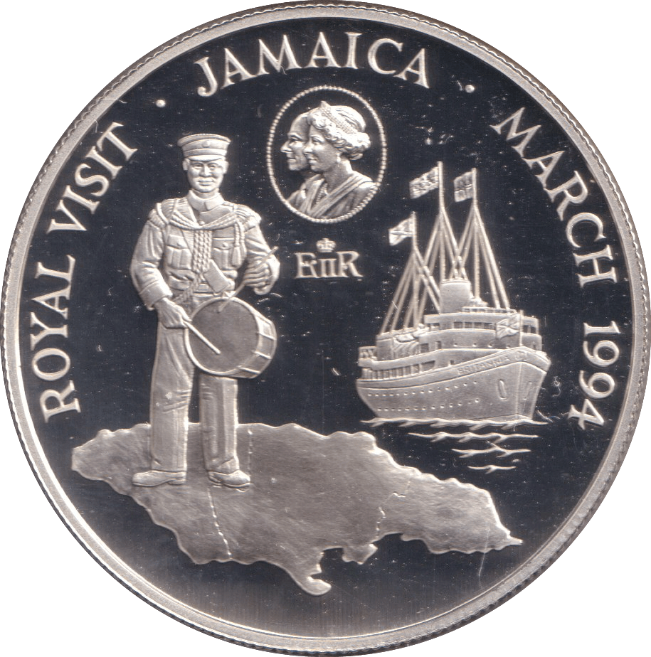 1994 SILVER PROOF TEN DOLLARS JAMAICA - SILVER WORLD COINS - Cambridgeshire Coins