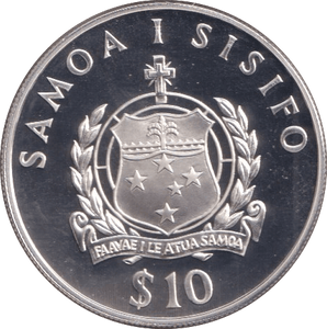 1994 SILVER PROOF TEN DOLLARS SAMOA - SILVER WORLD COINS - Cambridgeshire Coins