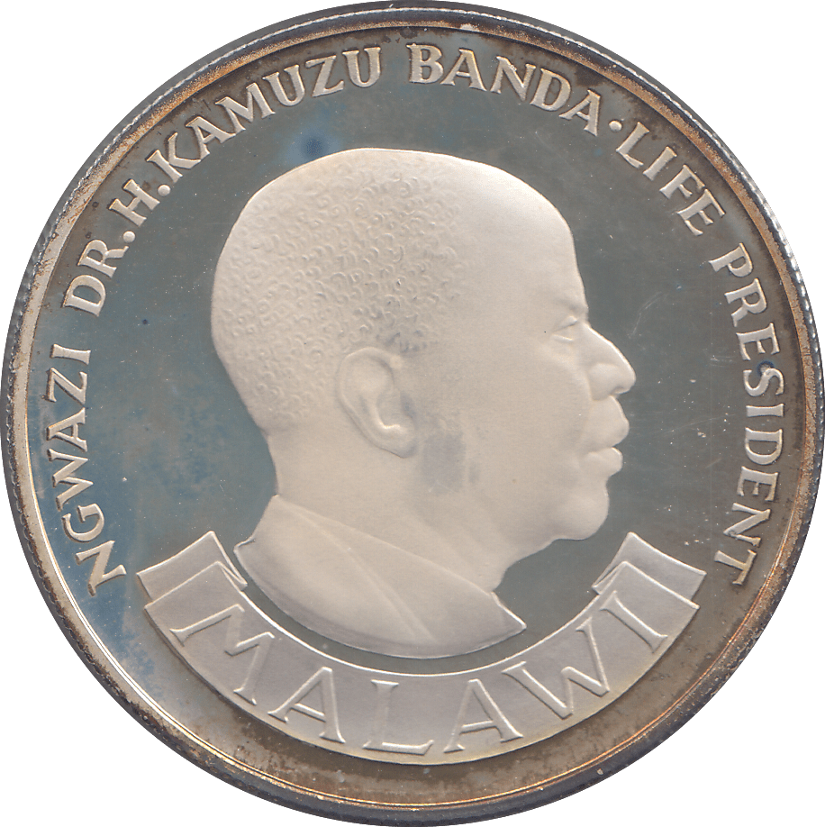 1994 SILVER PROOF TEN KWACHA 10TH ANNIVERSARY OF INDEPENDENCE MALAWI - SILVER WORLD COINS - Cambridgeshire Coins