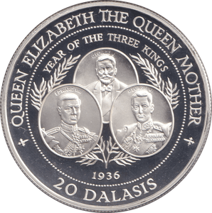 1994 SILVER PROOF TWENTY DALASIS YEAR OF THE THREE KINGS - SILVER WORLD COINS - Cambridgeshire Coins