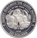 1994 SILVER PROOF TWENTY DALASIS YEAR OF THE THREE KINGS - SILVER WORLD COINS - Cambridgeshire Coins