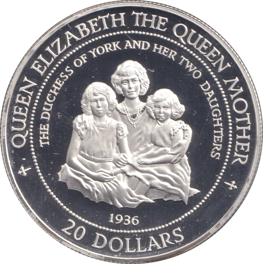 1994 SILVER PROOF TWENTY DOLLARS DUCHESS OF YORK AND DAUGHTERS - SILVER WORLD COINS - Cambridgeshire Coins