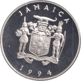 1994 SILVER PROOF TWENTY FIVE DOLLARS JAMAICA - SILVER WORLD COINS - Cambridgeshire Coins