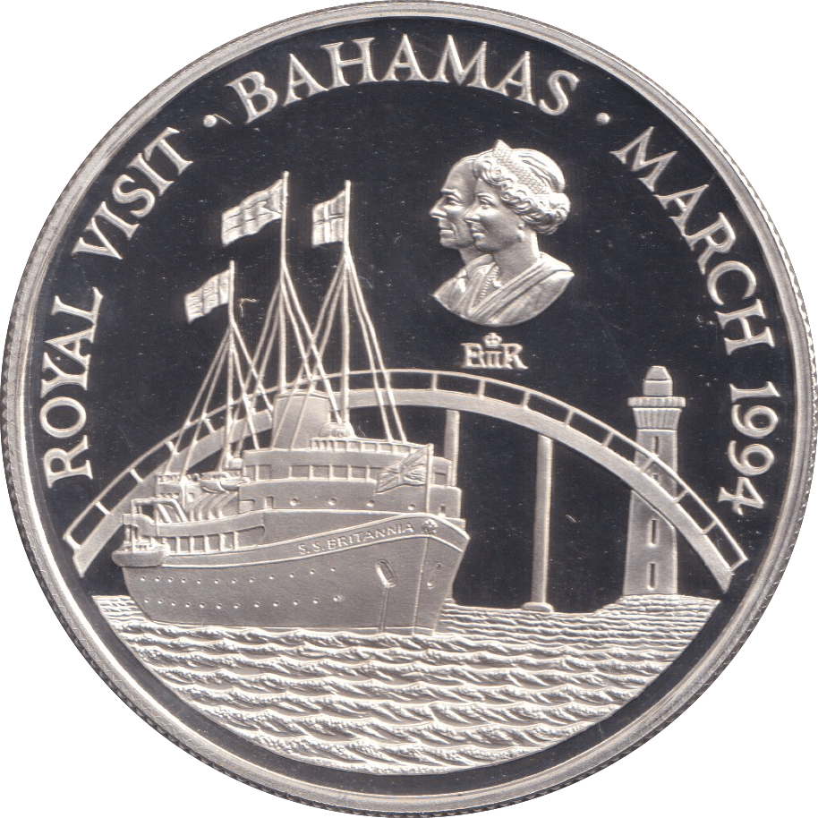 1994 SILVER PROOF TWO DOLLARS BAHAMAS - SILVER WORLD COINS - Cambridgeshire Coins