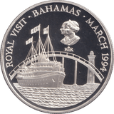 1994 SILVER PROOF TWO DOLLARS BAHAMAS - SILVER WORLD COINS - Cambridgeshire Coins