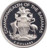 1994 SILVER PROOF TWO DOLLARS BAHAMAS - SILVER WORLD COINS - Cambridgeshire Coins