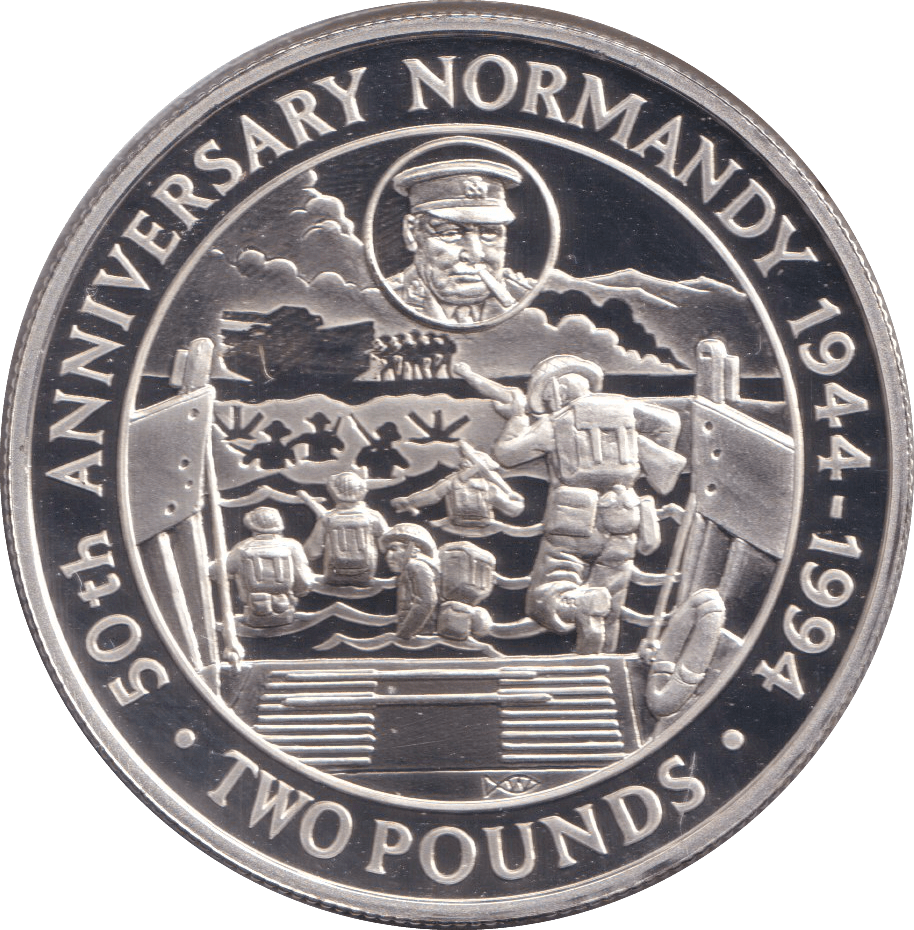 1994 SILVER PROOF TWO POUNDS BAILIWICK OF GUERNSEY - SILVER WORLD COINS - Cambridgeshire Coins